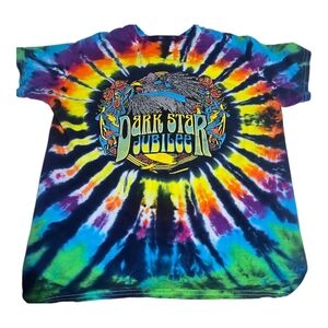 Dark Star Jubilee Grateful Dead Tie Dye Festival Concert Small Tee T-shirt Women